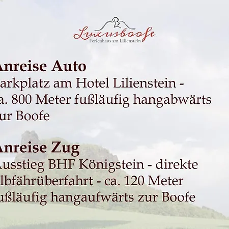 Luxusboofe - Ferienhaus am Lilienstein Königstein Exterior foto